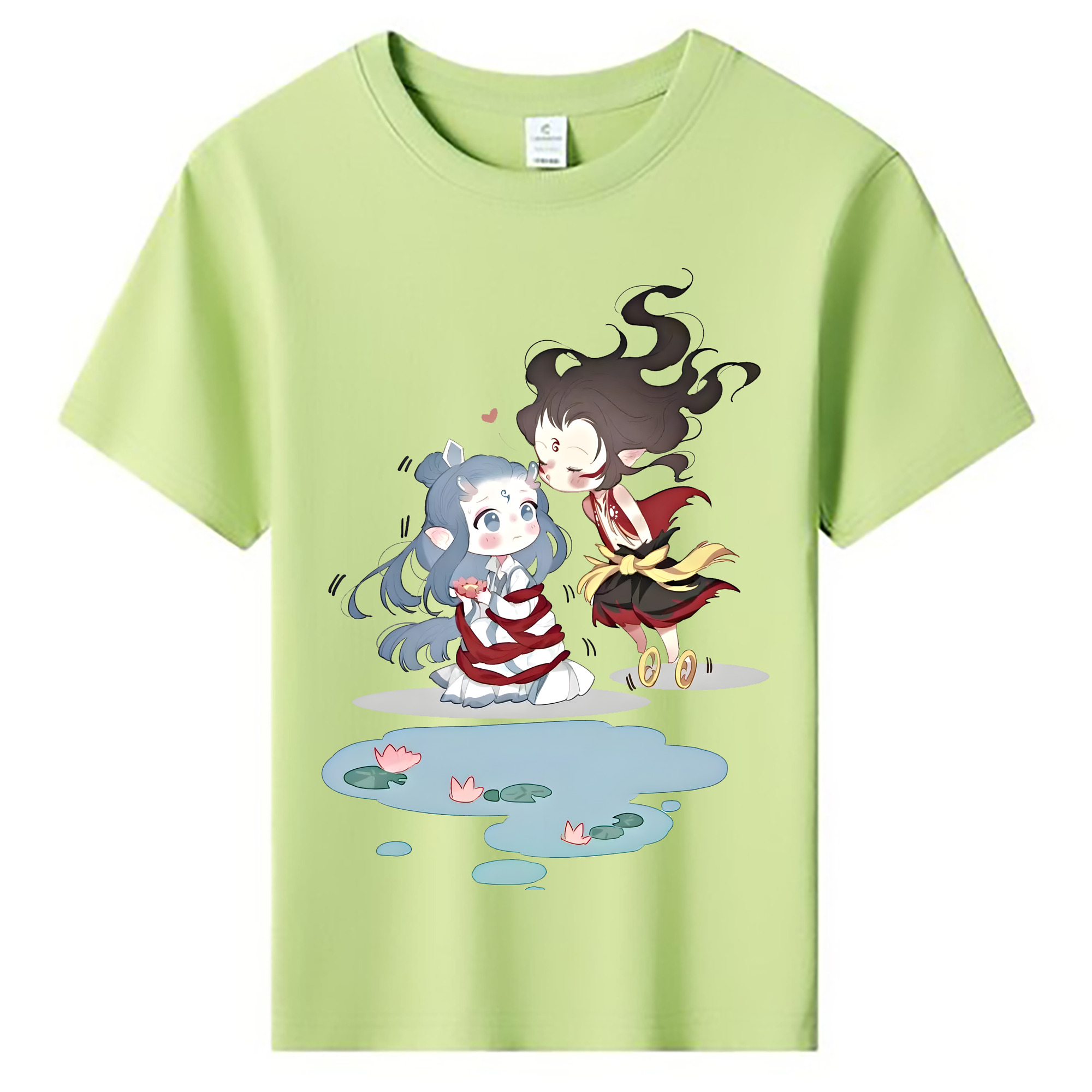 （画像用） Ne Zha 2 ナタ 魔童の大暴れ 綿100％キッズTシャツ（フロントプリント）